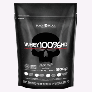 100% Whey Protein Refil 900g Black Skull