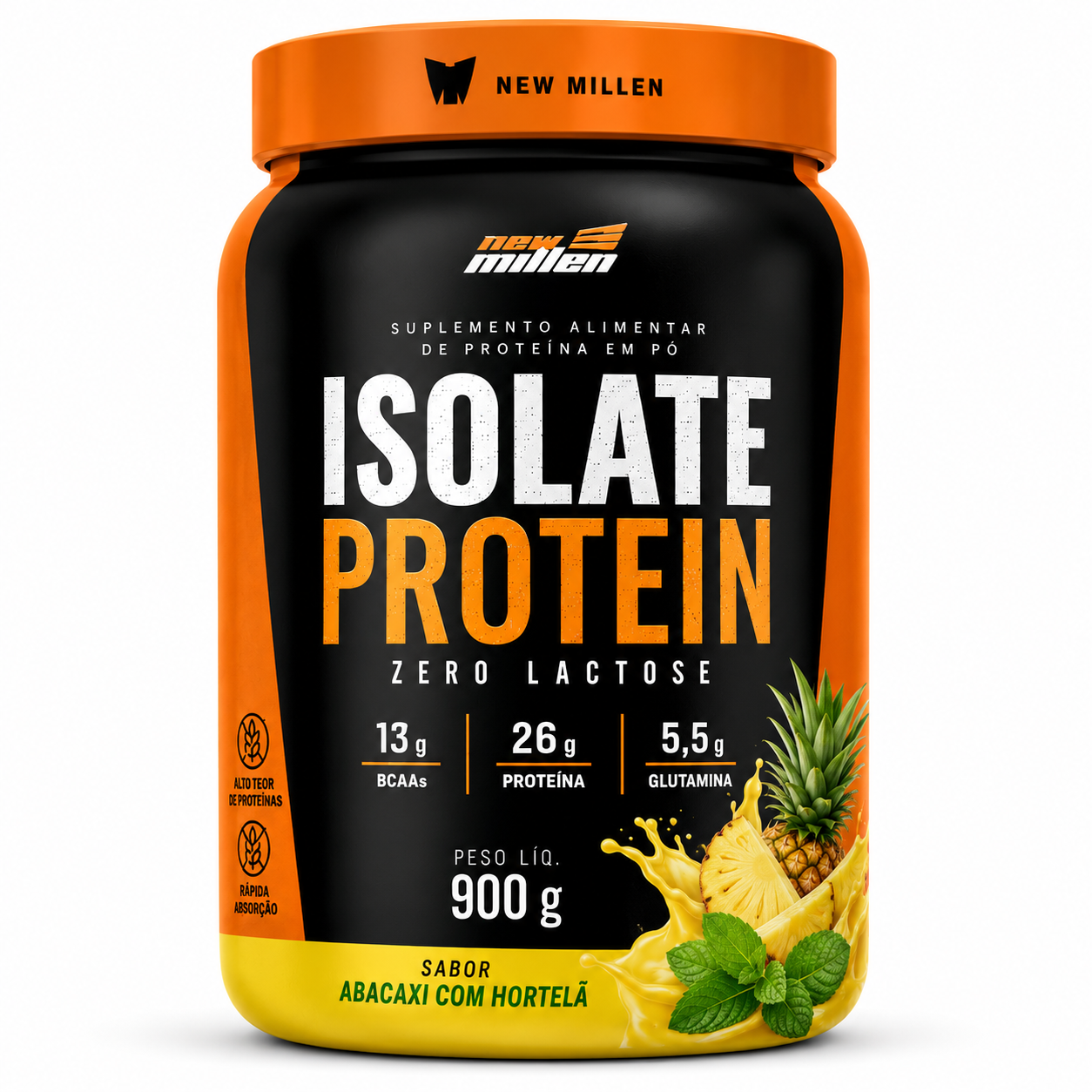 Whey Protein Isolado New Millen pote 900g