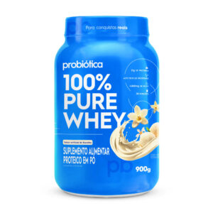 100% Pure Whey Probiótica pote 900g sabor Baunilha